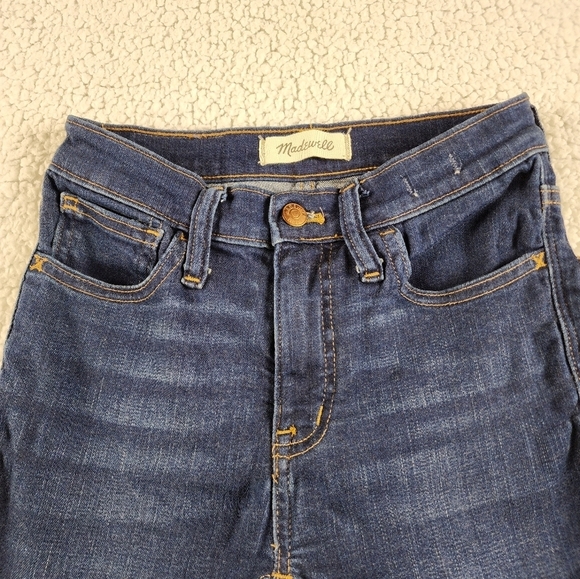Madewell 9 inch Mid-Rise Skinny Dark Wash Jeans Size 24 NWOT - Picture 11 of 12